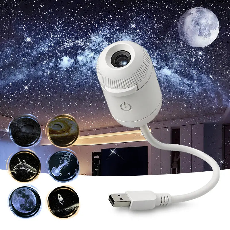 USB Star Sky Projector Lamp, Mini Galaxy Night Light for Bedroom, Romantic Room Decor, Kids Room, Dorm Room & Indoor Space